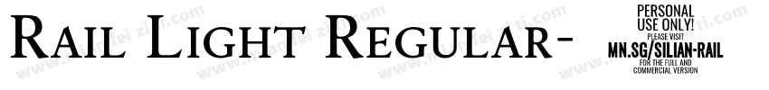 Rail Light Regular字体转换